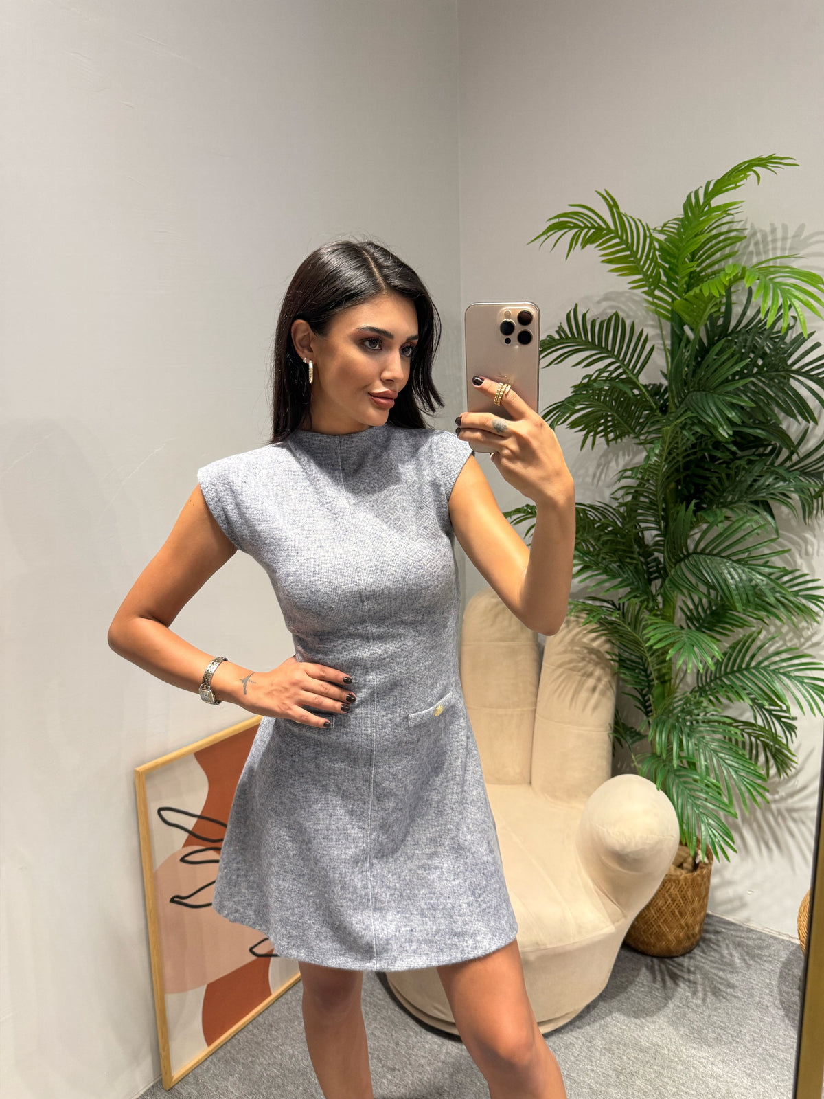 MAREN BUZ MAVİ ELBİSE